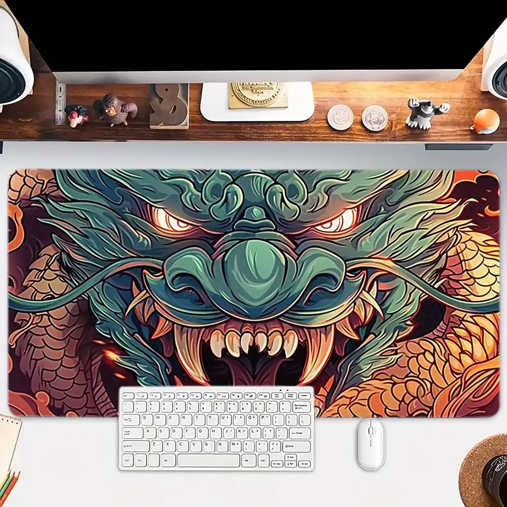 

Коврик для мыши Oriental Dragon Design Большой коврик для мыши, настольный коврик, противоскользящая основа, моющийся для офиса и домашнего использования.