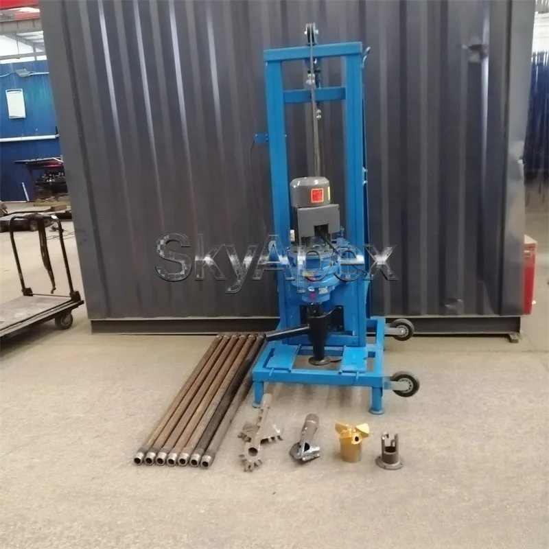 

100m Automatic Telescopic Lifting Small Electric Water Well Drilling Rig Portable Household Water Well Drilling Machine Tool