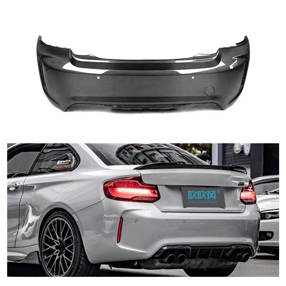 

For BMW M2 2016-2021 F87 Genuine Dry Carbon Fiber Rear Bumper Diffuser Spoiler Body Kits Accessories Auto Parts Customizable