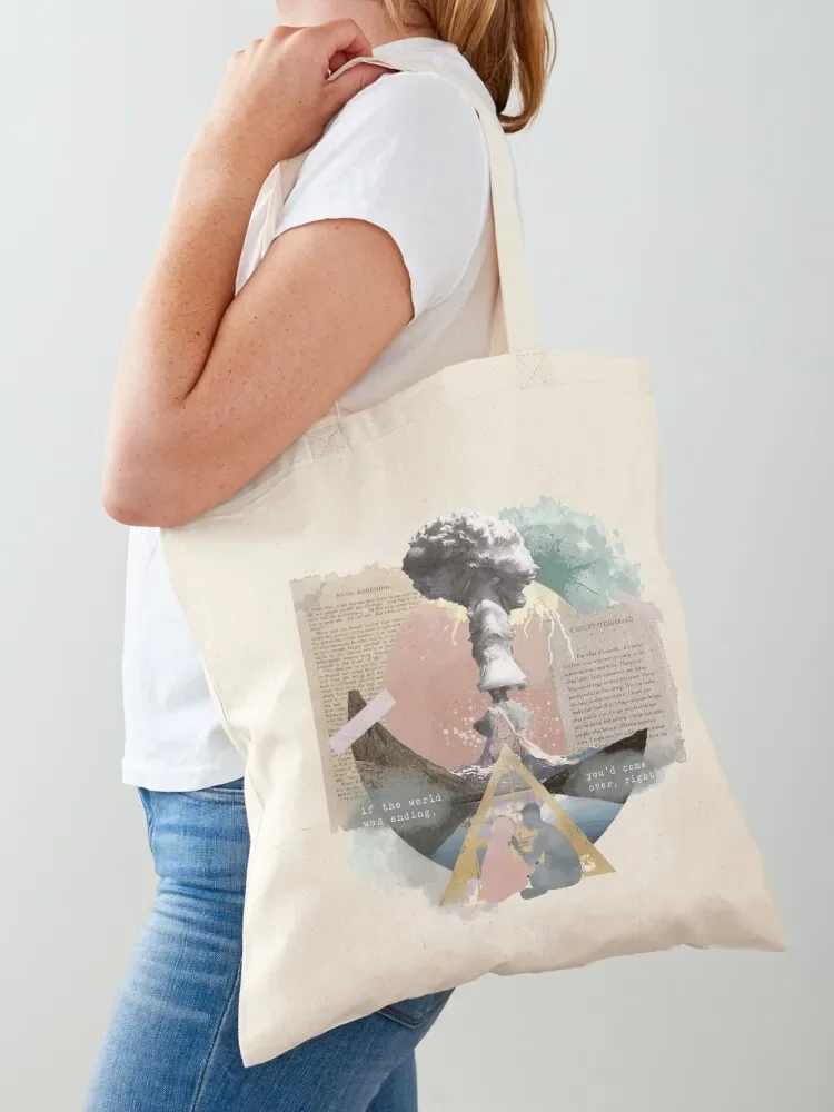 

If The World Was Ending Collage Tote Bag Candy bags tote bag canvas Shopper Fabric bag