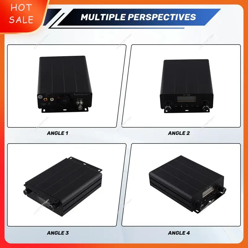 15W V2 FM PLL Stereo Broadcast Device Supports Wireless Audio Transference & Lotus Audio Input, BNC Only A62X