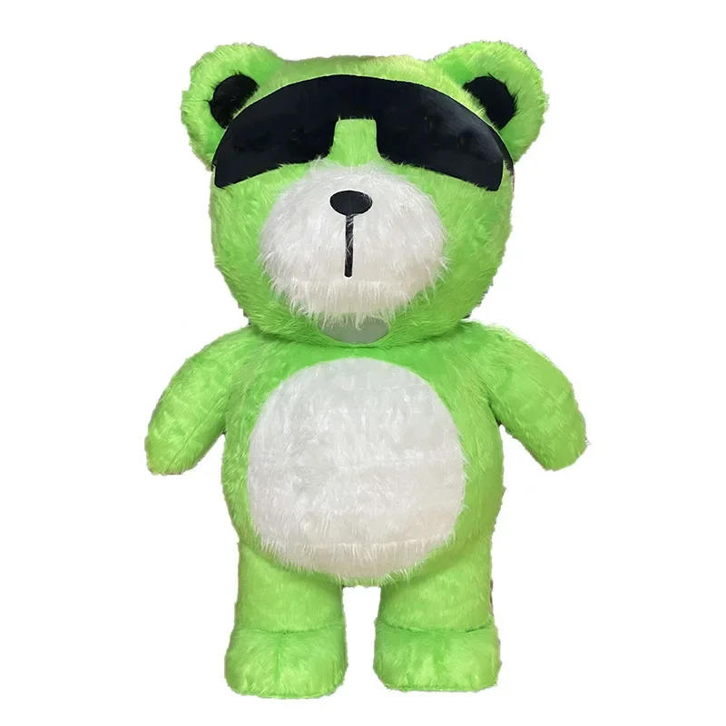 

Green Bear Inflatable Mascot Costume for Entertainment Adult Character Bear Blow Up Suit for Events Cosplay Dress No Battery
