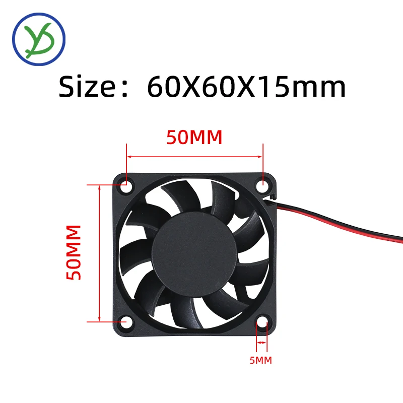 Вентилятор охлаждения 12 В 24 В 6015 8015 Вентилятор охлаждения Масляный подшипник Нагреватель Аксессуары для корпуса компьютера ПК Кулер графического процессора Охлаждение радиатора