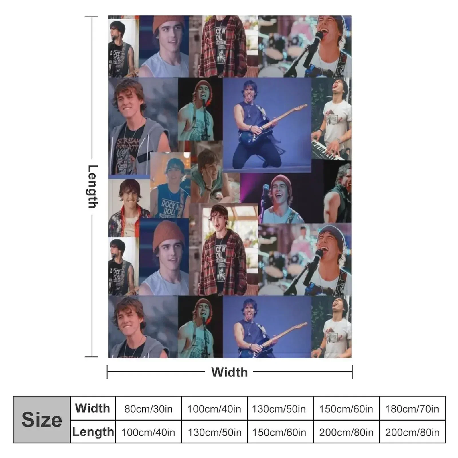 Charlie Gillespie Luke collage Throw Blanket Hairy decorative Summer Comforter Warm Thin Blankets