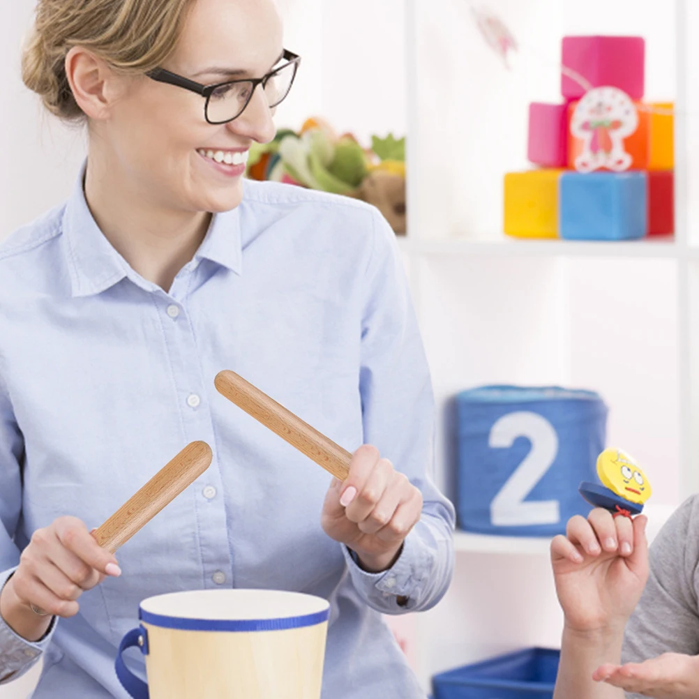 20 ชิ้นเครื่องดนตรีไม้วัสดุของเล่นสําหรับจังหวะตี Stick สําหรับเด็กเด็ก Early Education