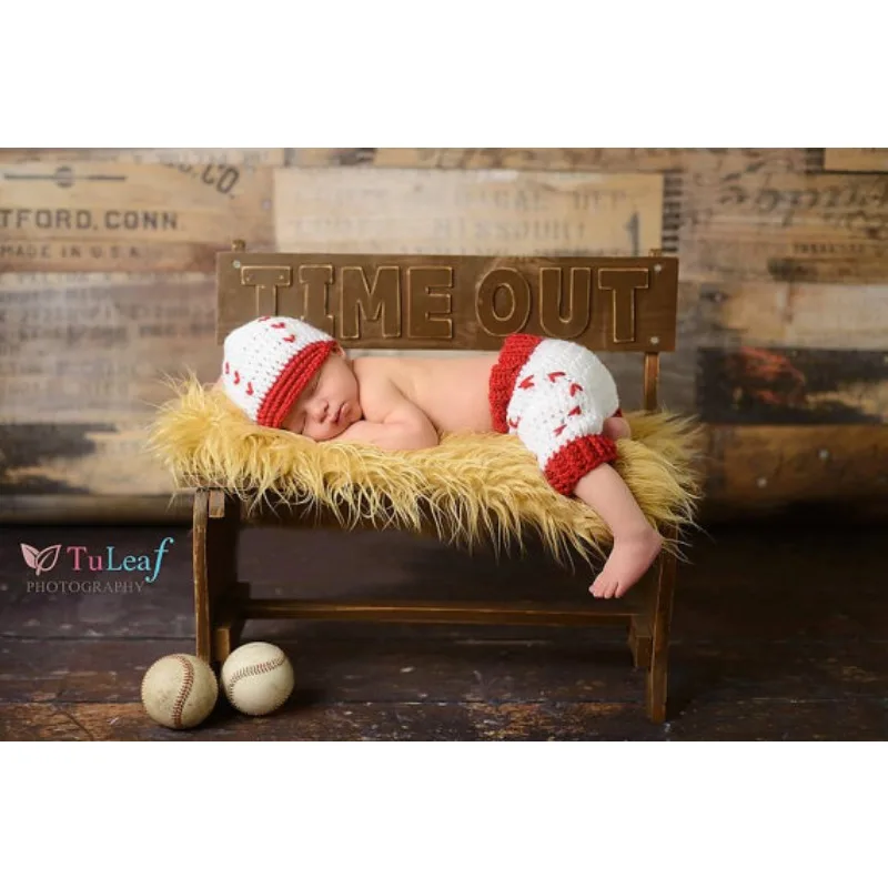 

Одежда для фотосъемки, комплект свитеров для новорожденных, вязаный крючок ручной работы, одежда для детской фотографии, бейсбольная ткань, одежда для фотосъемки новорожденных