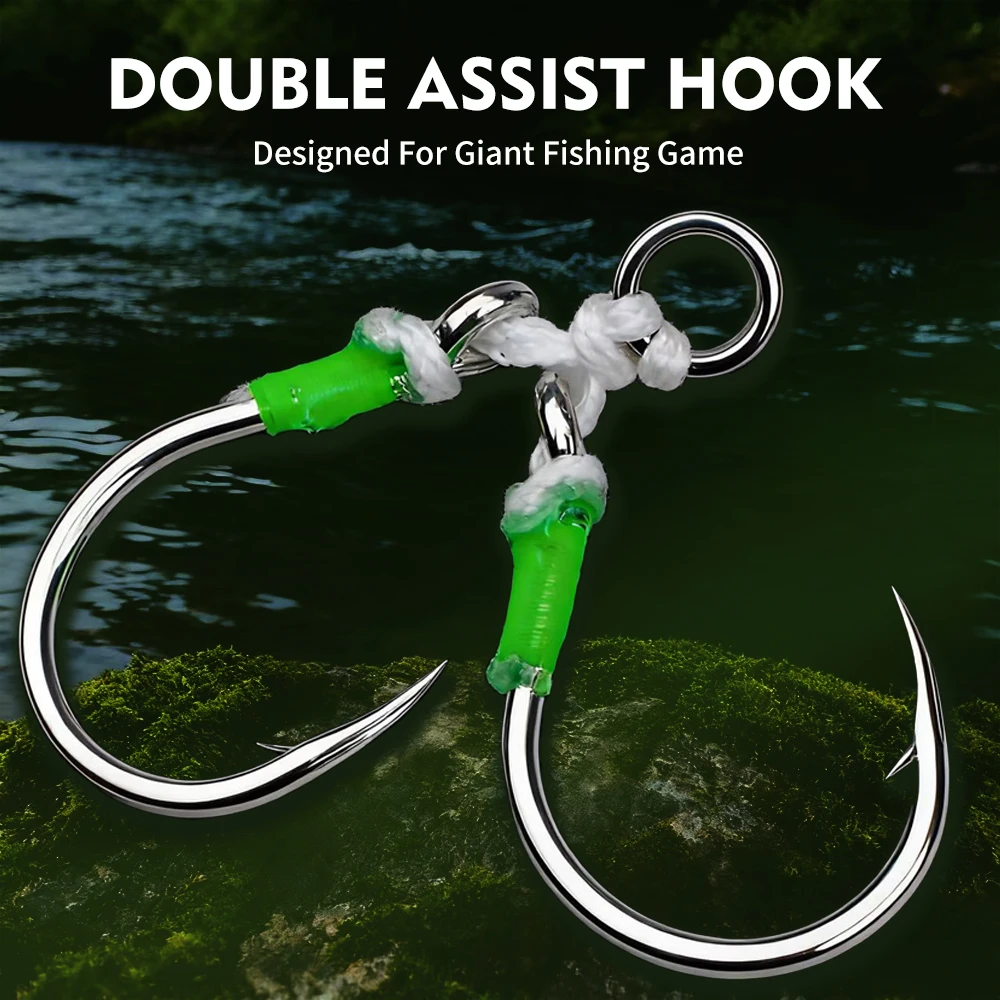 Anzuelos Jig PROBEROS dobles con púas para jigging en mar - imagen 2