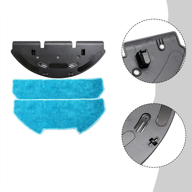 3PCS Forbobsweep Dustin/Forrc400 เครื่องดูดฝุ่นหุ่นยนต์แผ่นไมโครไฟเบอร์เปลี่ยน Mop Bracket Kit ที่มีประสิทธิภาพทําความสะอาดพื้น