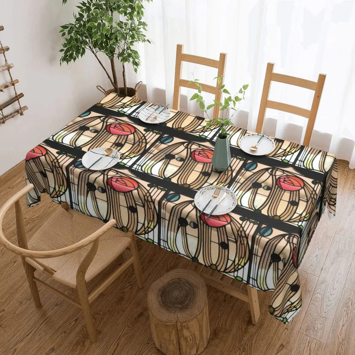 Charles Rennie Mackintosh Tablecloth Restaurant Kitchen Rectangular Tablecloth Decorations Tablecloth Outdoor Dining Table Cover