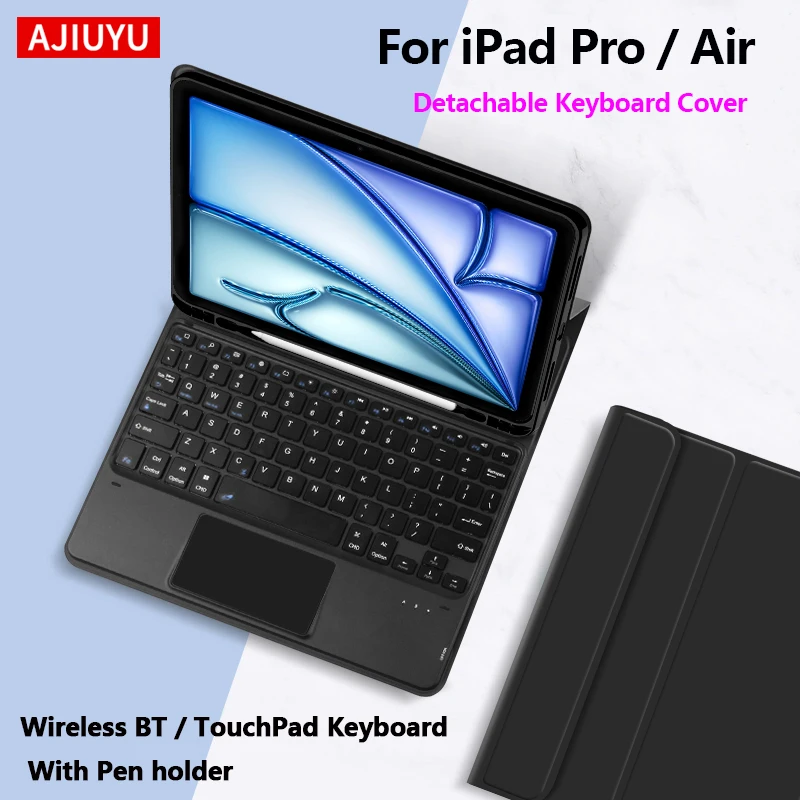 

For iPad TrackPad Keyboard Case For iPad Air 11 Inch M4 M3 M2 Air 4th 5th 10.9 iPad Pro 11 1st 2nd 3rd 4th generation Cover