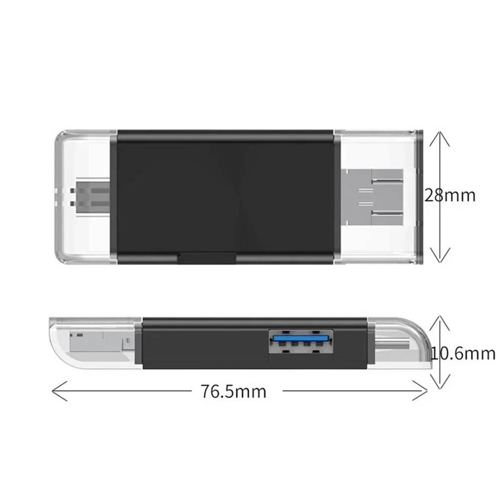 Многофункциональное устройство чтения карт памяти USB OTG-адаптер SD TF USB 2.0 Type C Micro USB Высокоскоростное устройство чтения карт памяти для компьютера и ноутбука