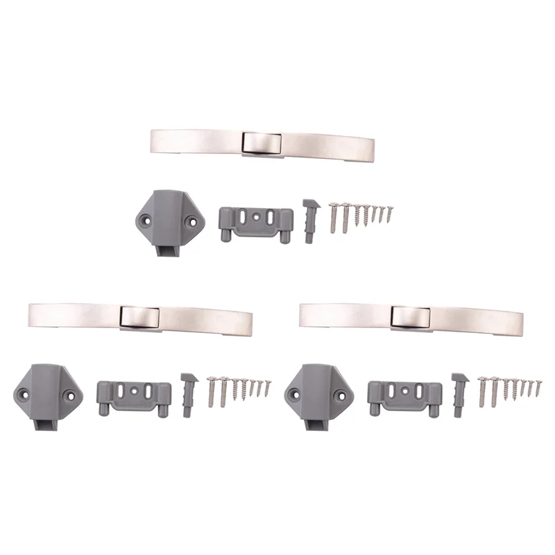 

【Hot-Selling!】3X Camper Car Push Lock RV Caravan Boat Cabinet Locks Handle Home Drawer Latch Button Locks Furniture Door Lock C