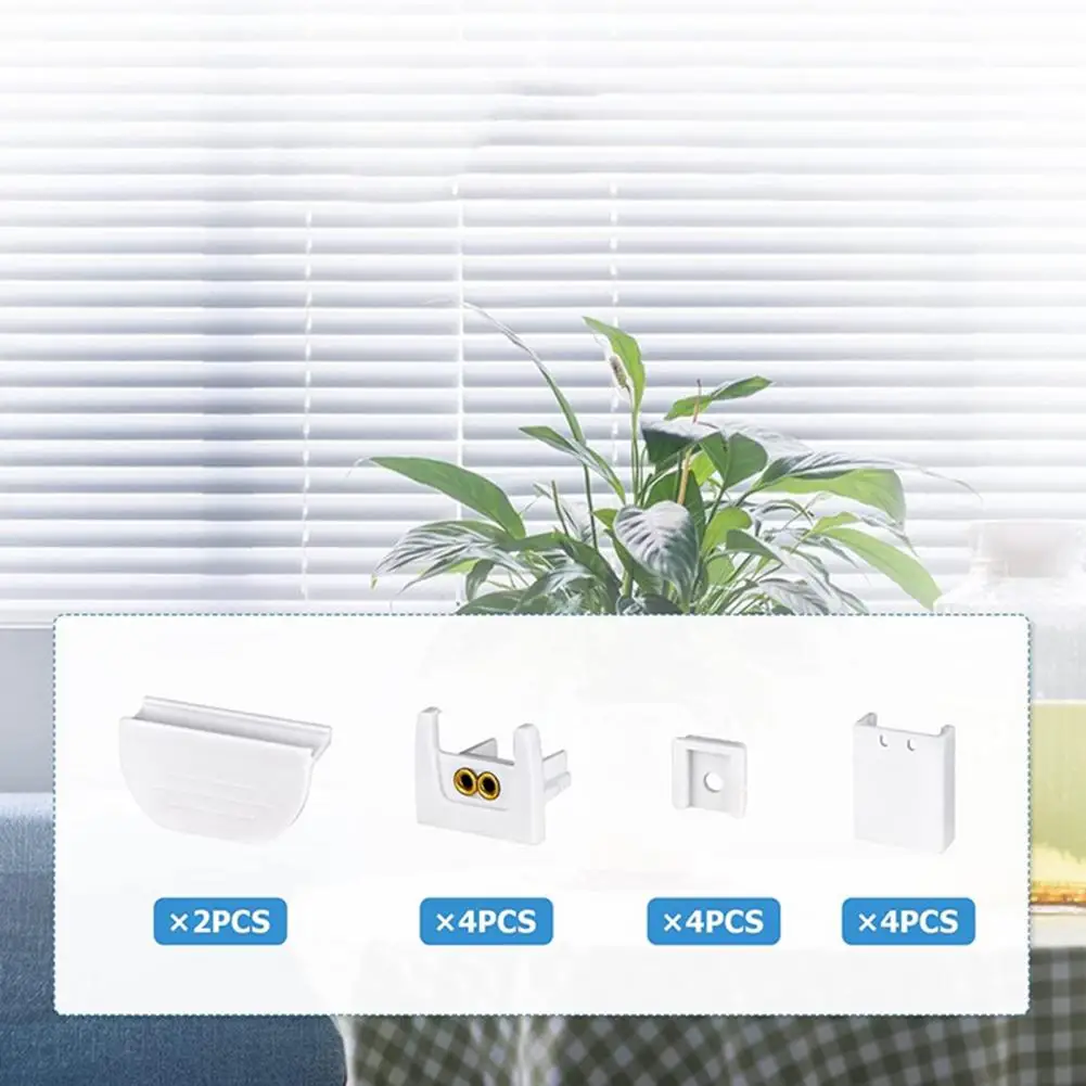 Window Blinds Set Curtain Accessories Set of 4 Curtain Fitting Clamps No Drilling Pleated Blind Support Replacement for Window