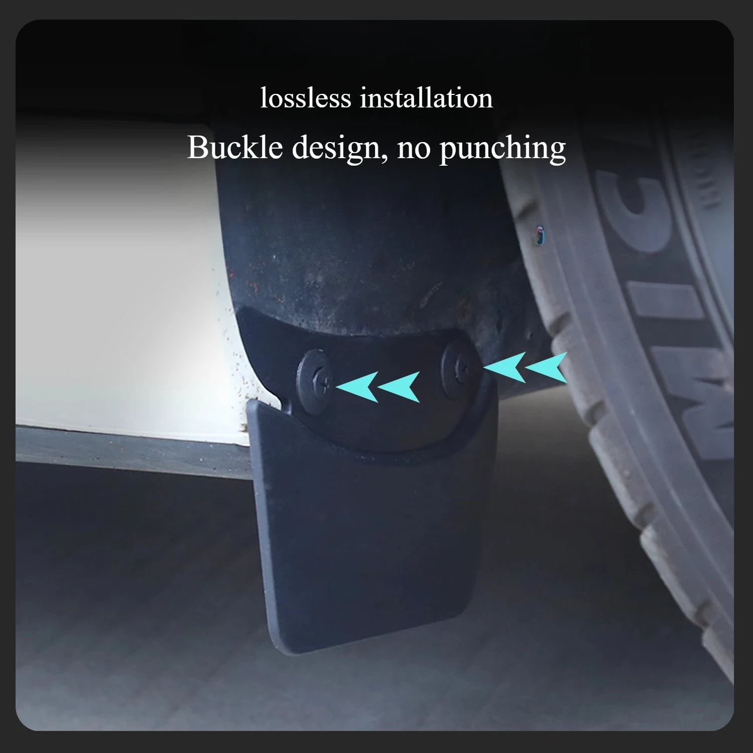 For Tesla Renewal Y/YL/3 Highland TPE Fender Hidden Non-punching Non-destructive Installation Accessories