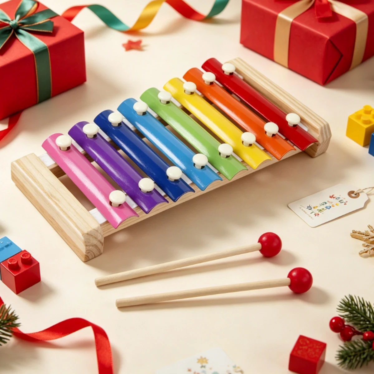 1 Adet Ahşap 8 Tuşlu Ksilofon, - Musical Instrument Glockenspiel incelemesi ve fiyatı