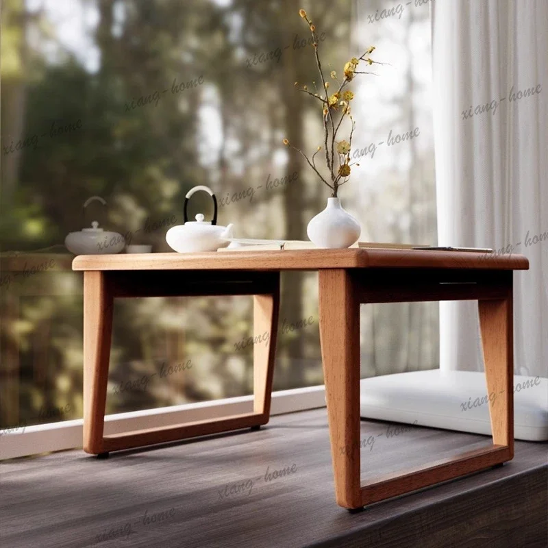 ljy Homestay Leisure Coffee Tables Home Windowsill Living Room Furniture Coffee Tables Retro Wooden Furniture ChaJi MH40CJ