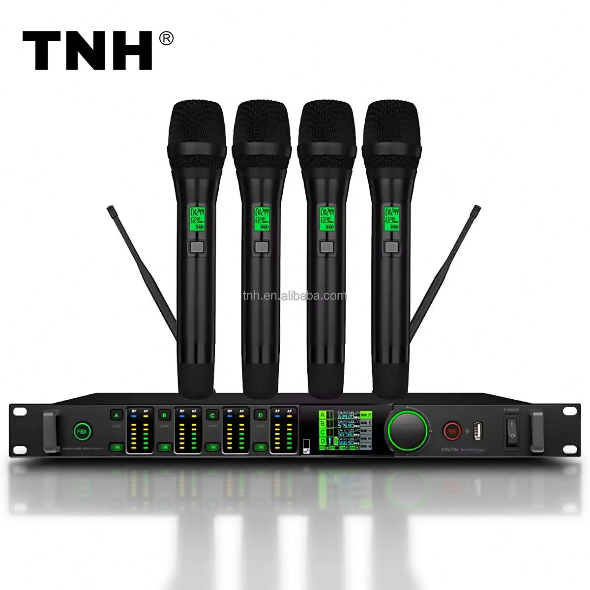 

PM-DM300 Professional UHF one to four wireless microphone digital conference system KTV singing stage sound system equipment