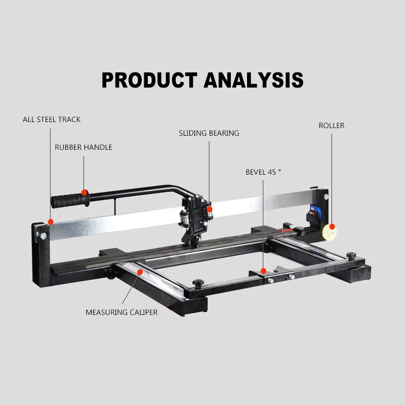 800MM Ceramic Tile Cutter Push Knife Manual High Precision Marble Floor Tile Cutting Machine With Infrared Laser Positioning