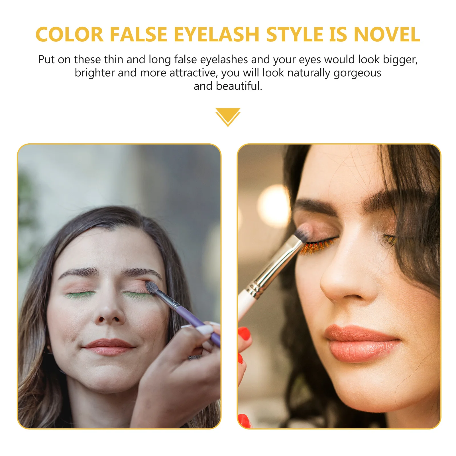Bunte falsche Wimpern 3D kreative Make-up-Wimpern für Party Halloween Cosplay dichte Augen-Accessoires