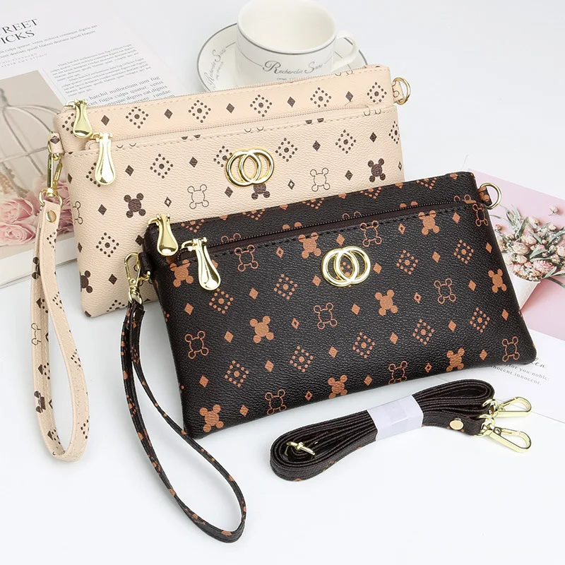 New Small Square Bag Fashion Middle Aged Mom Shoulder Bags Solid Mobile Phone Bag Leisure Versatile Women Portable Crossbody Bag