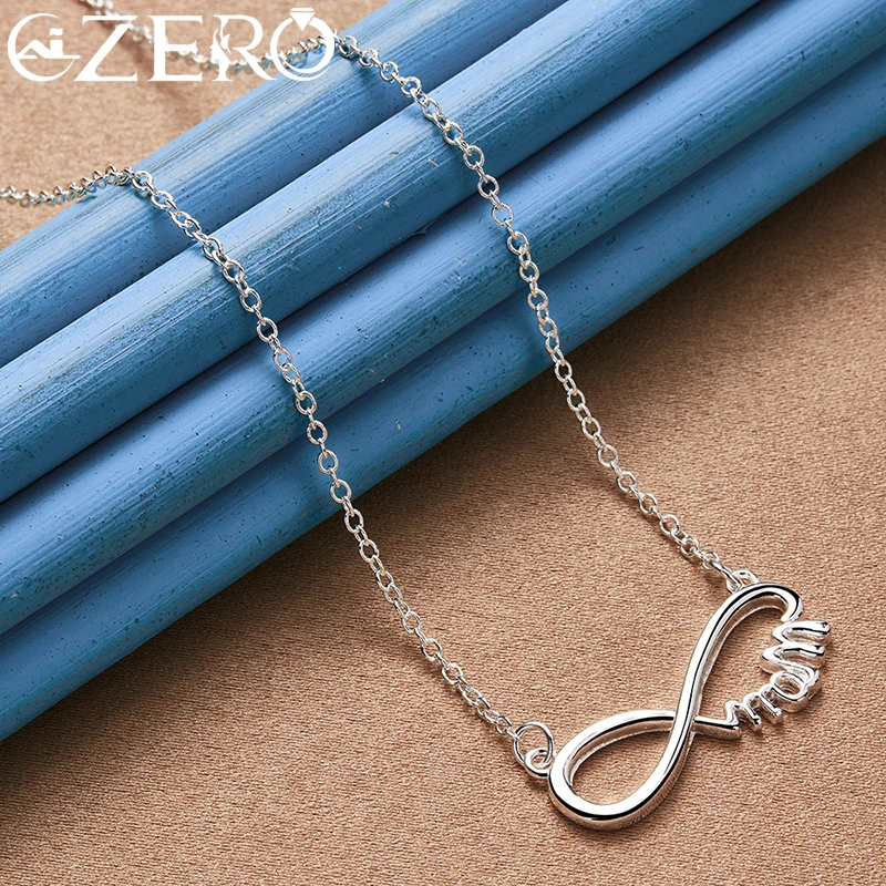 ALIZERO-Pendentif spinal en argent regardé 925 pour femme, collier JONecklace, bijoux fins, cadeaux de mariage et de fiançailles, 18 po, mode