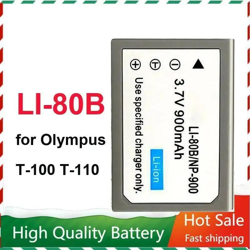 Strong Compatibility Batteries For Olympus T-100 T-110 900Mah Camera Battery LI-80B + Track Code