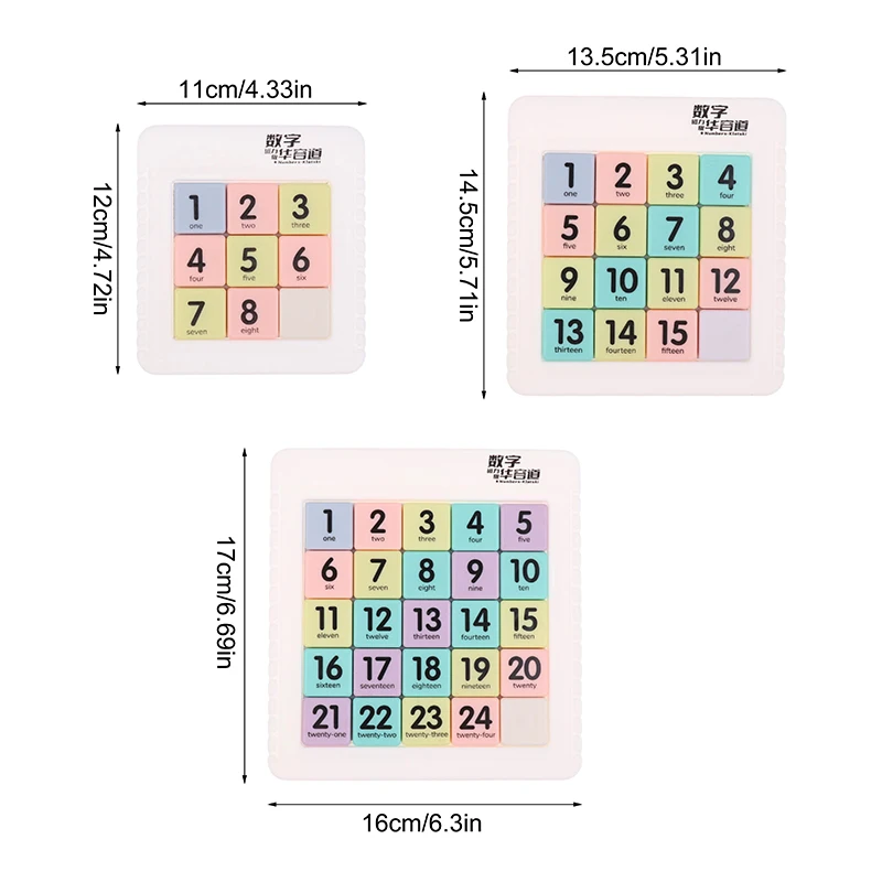 ตัวต่อแม่เหล็กแบบเลื่อน 3*3/4*4/5*5 ปริศนาซูโดกุแบบเลื่อน 9 ช่อง ของเล่นเสริมพัฒนาการสำหรับเด็กประถม