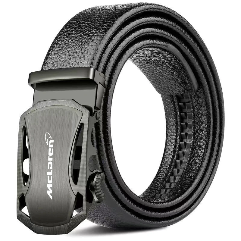 

Fashion Business Men's Belt Metal Buckle Belt High-Quality PU Leather Soft Belt For Mclaren 540C 570S - 600LT MSO Auto Accessory
