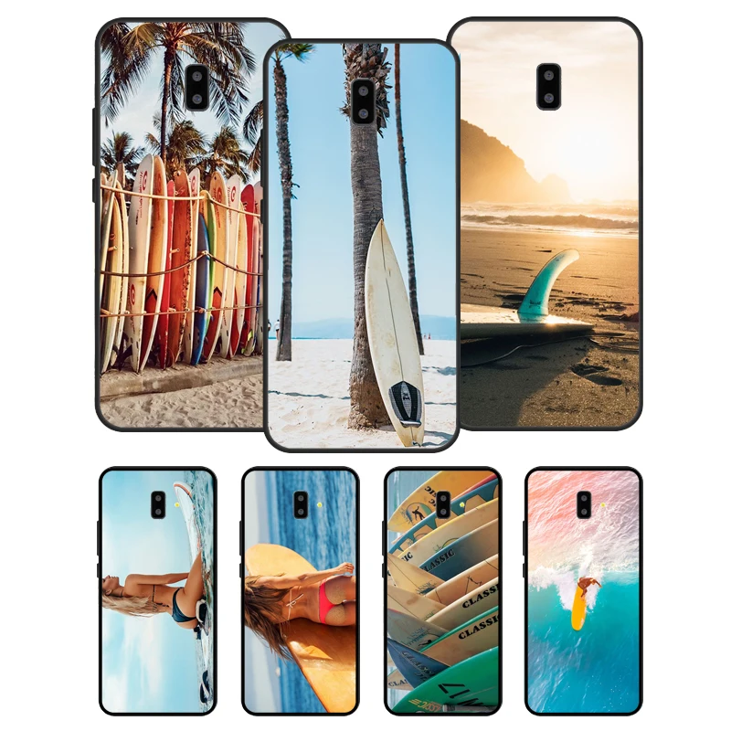 Summer beach surfboard surfing Phone Case For Samsung A3 A5 2016 J3 J5 J7 2017 J8 A6 A8 J4 J6 Plus A9 2018 Cover Coque