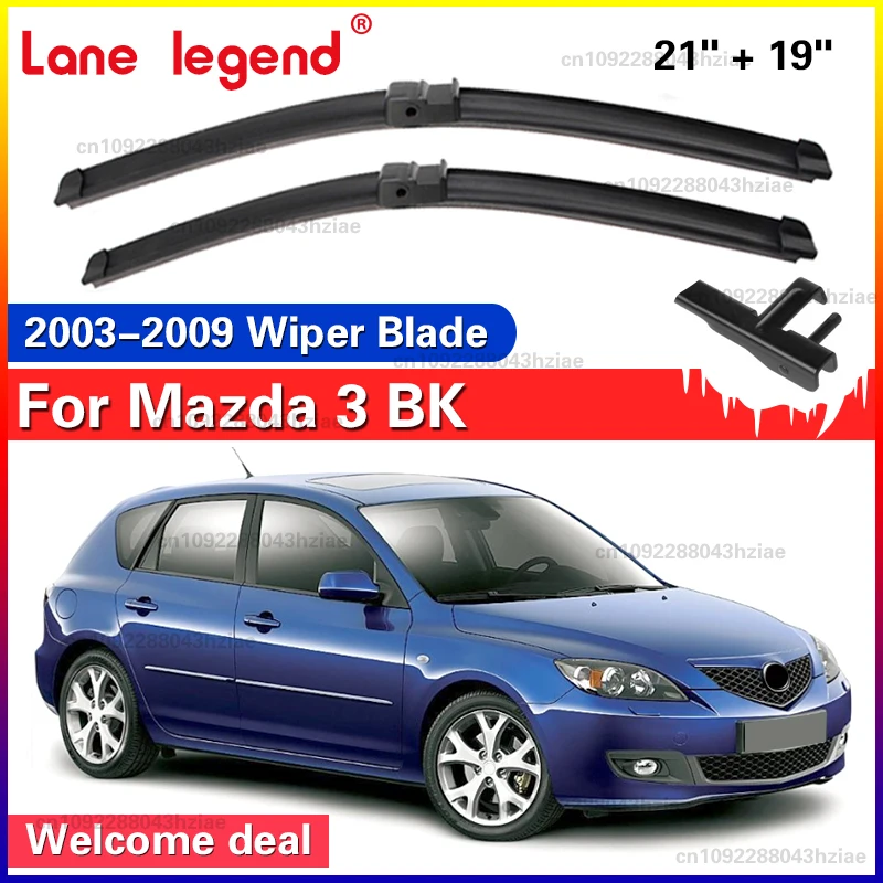 Für Mazda 3 BK 2003-2009 2004 2005 2006 2007 2008 Wischer Front Wischer Klingen Windschutzscheibe Windschutz Fenster Pinsel 21 "+ 19"