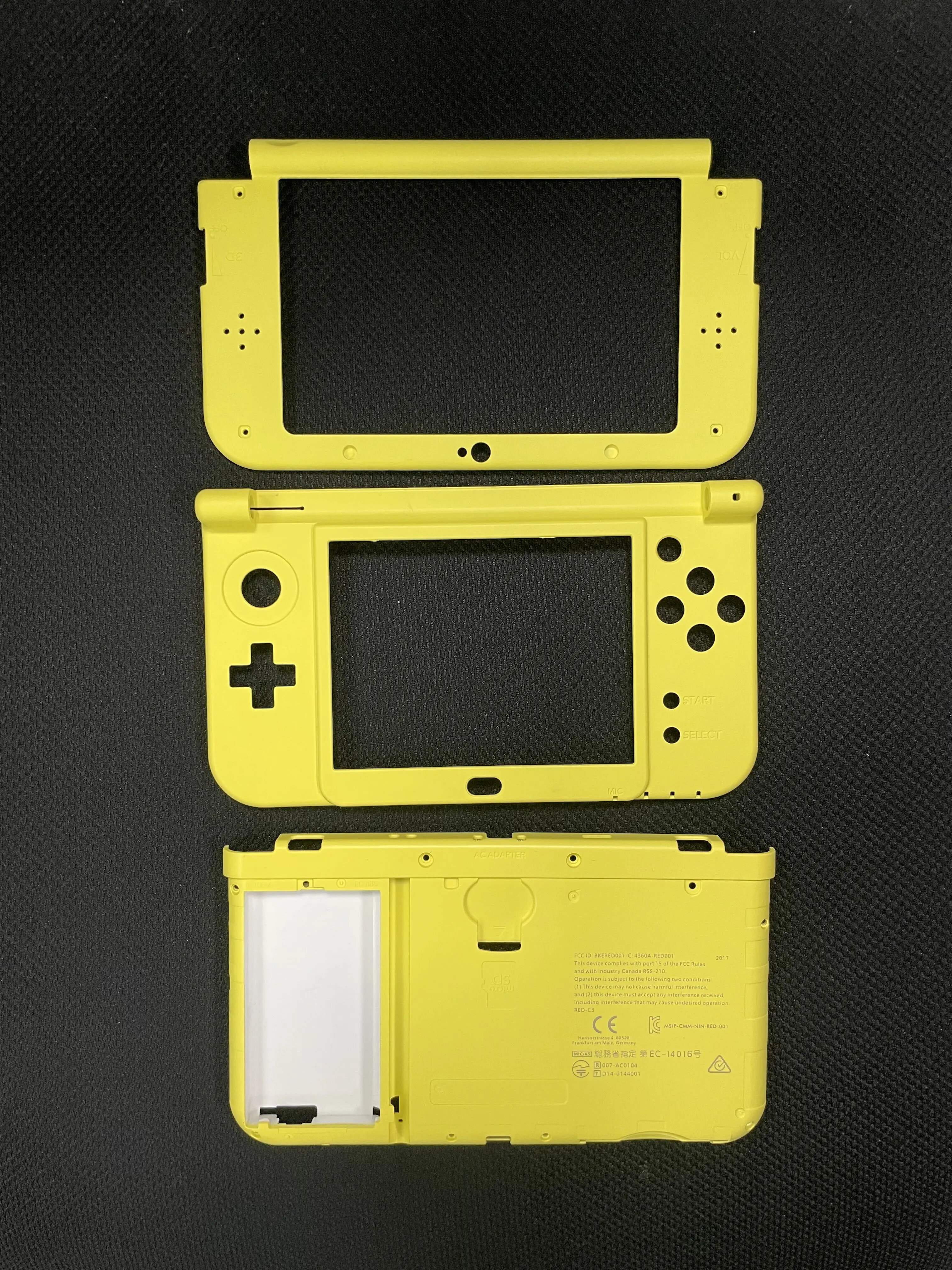 Carcasa de Marco medio con placa de cubierta de batería, pieza de repuesto superior LCD, cara interior, carcasa, 3DS XL LL, 6 colores, nuevo