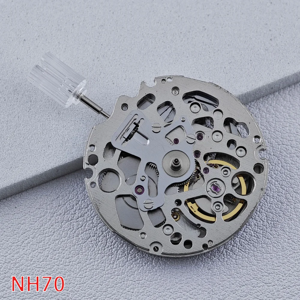 NH70/NH70A Hollow Automatic Watch Movement 21600 BPH 24 Jewels High Accuracy Wristwatches Replacements Watch Wrist For Men