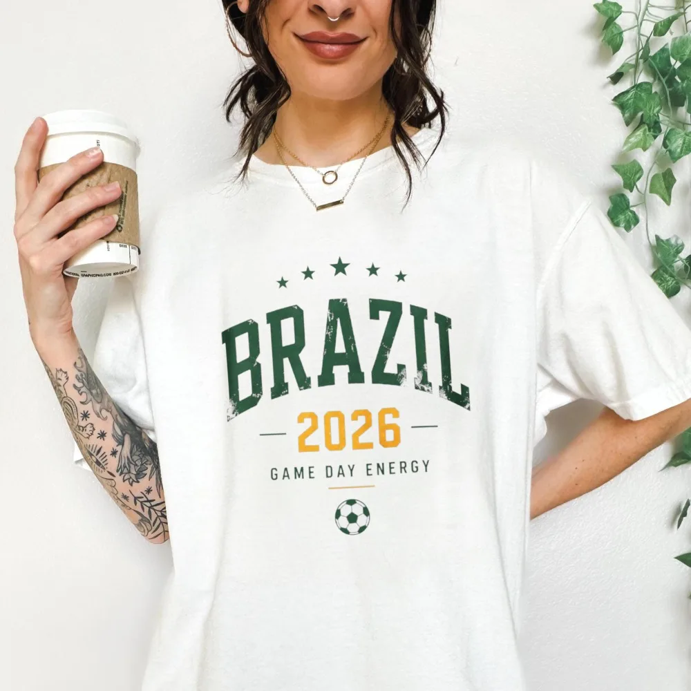 Brazil 5-Star Game Day Soccer T-Shirt - 2026 Fan Edition