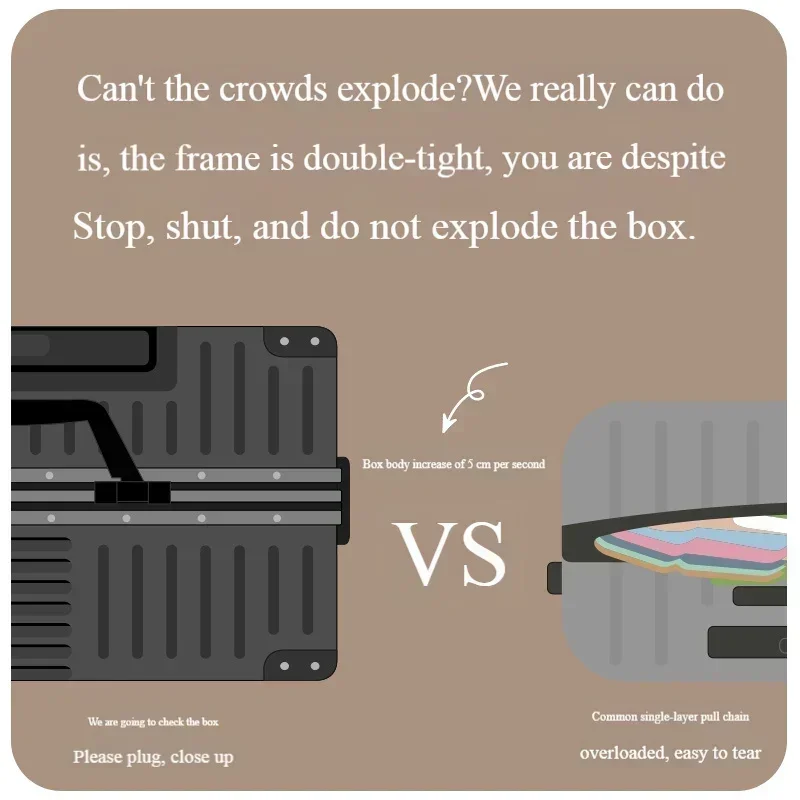 أمتعة من الألومنيوم والمغنيسيوم بنسبة 100%: حقائب بعجلات مقاس 20-28 بوصة - حقيبة حمل مع حامل أكواب، حقيبة سفر متينة ومجموعة أمتعة #4