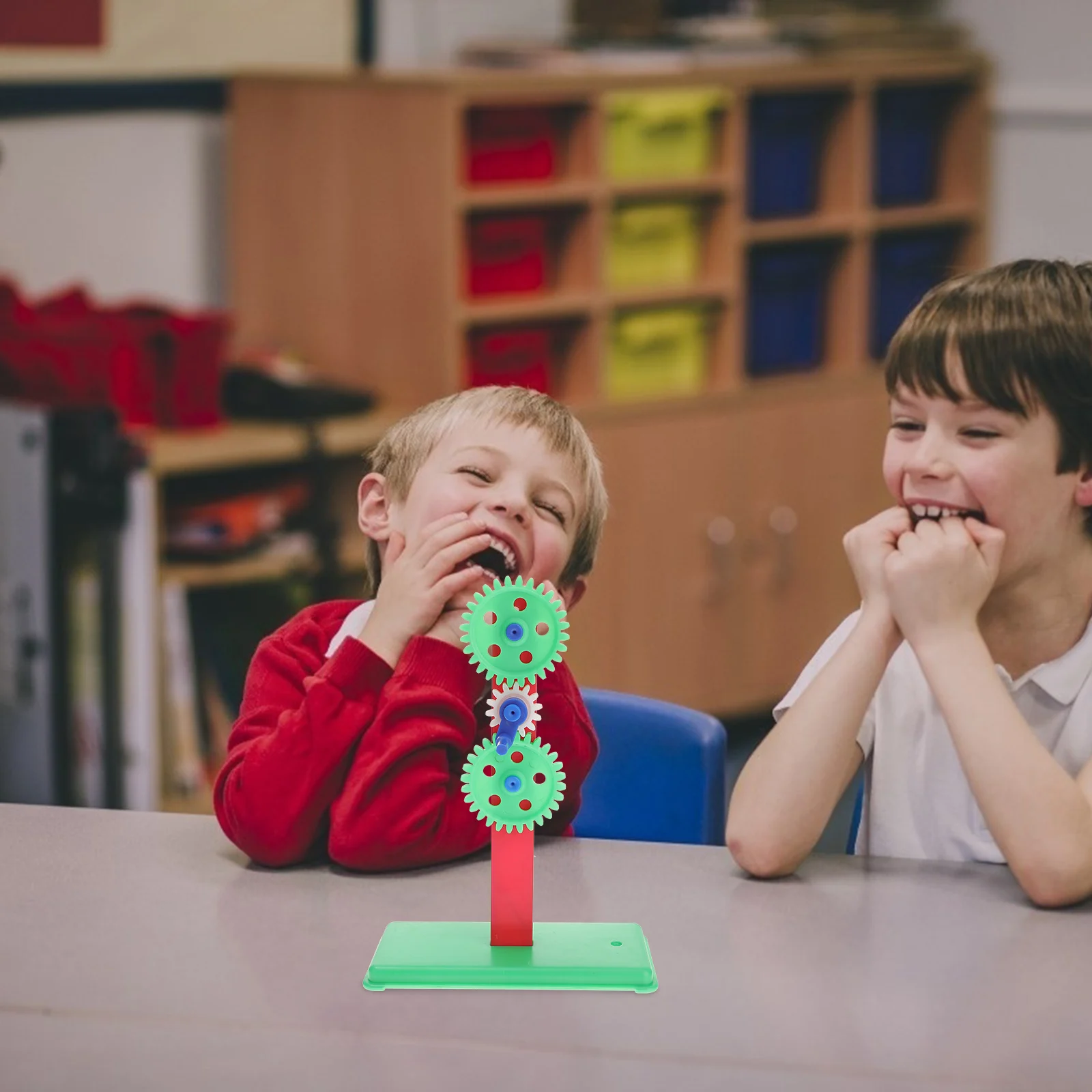 

1 set Gear Set Experimental Physics Learning Tool Blocks with Gears Science Kit for Kids STEM Teaching Aid