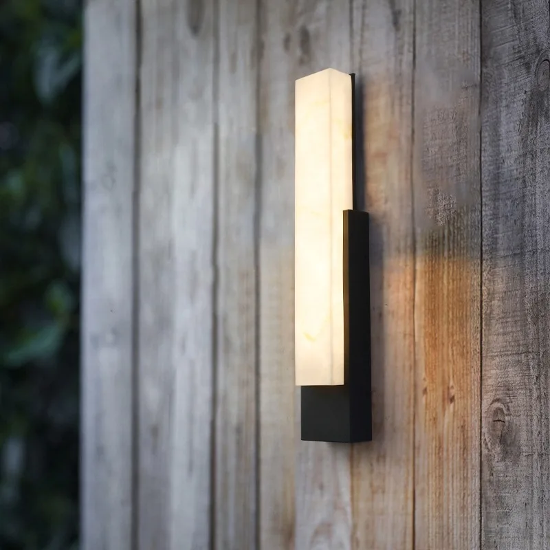 stainless steel imitation marble wall lamp outdoor balcony exterior wall villa gate outdoor waterproof courtyard light