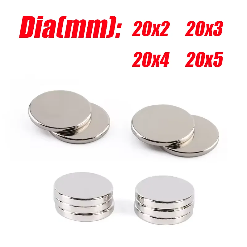 

10/20/50/100pcs Super Strong Magnet 20x2 20x3 20x4 20x5 N35 Round Magnetic NdFeB Neodymium magnet Powerful Disc imanes 12x3mm