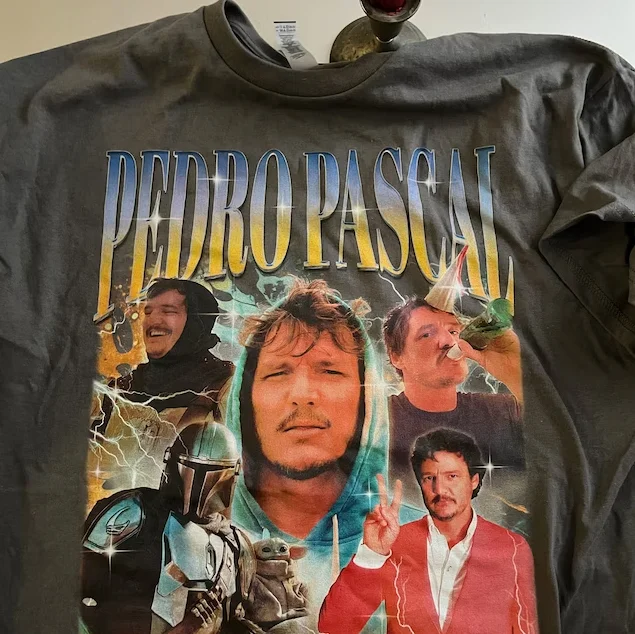 Vintage Actor Pedro Pascal Retro 90s Javier Peña Tribute Celebrity Gifts T-Shirt