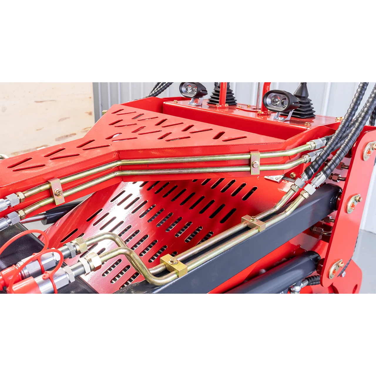 جرافة انزلاقية مع محرك كوبوتا، محمل هيدروليكي صغير للانزلاق، آلات بناء مدمجة #6