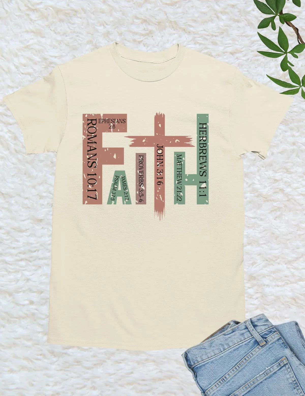 Fé romanos citação da bíblia camiseta masculina mulher manga curta algodão t y2k camiseta oversize topos camisa de verão para roupas masculinas