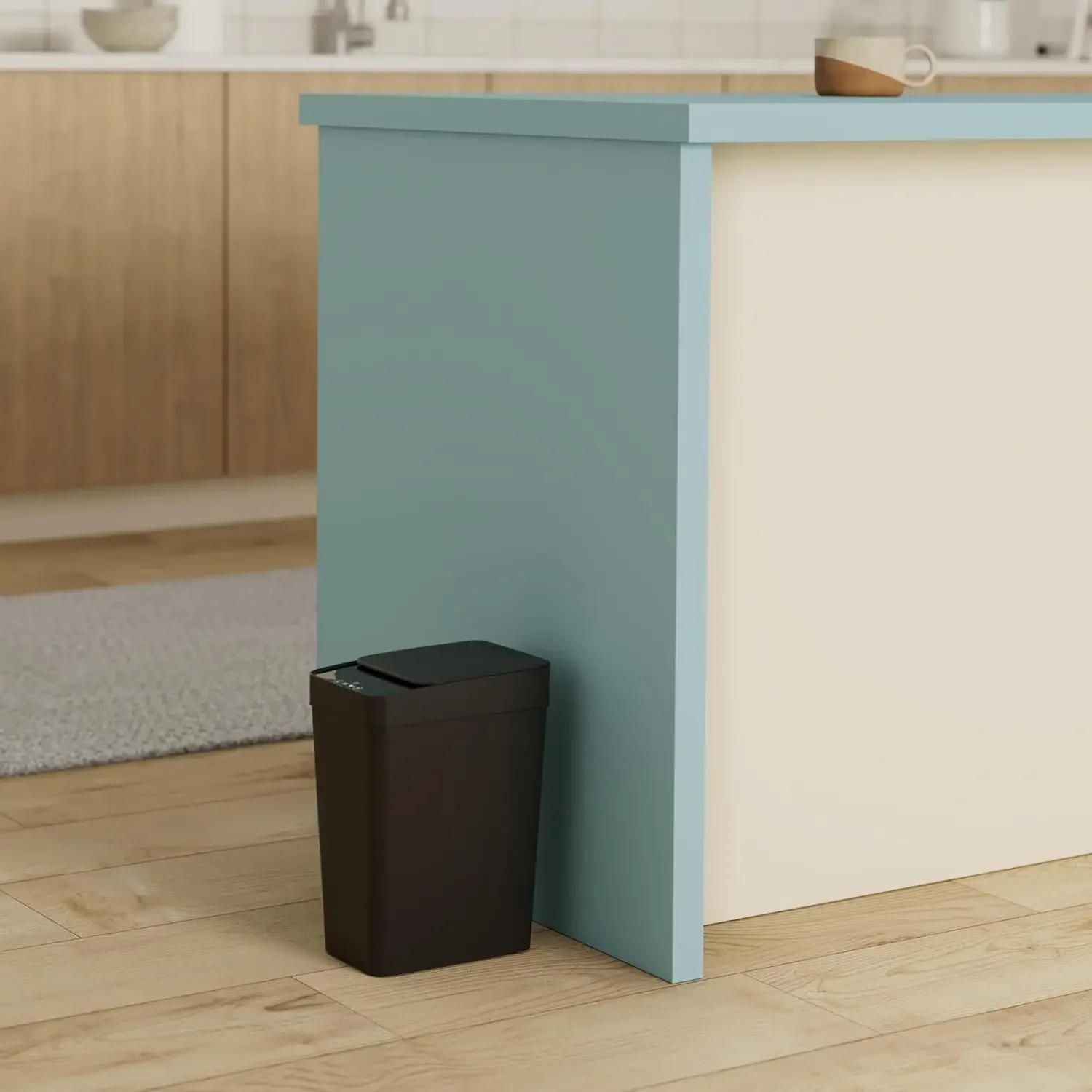 Automatic Mini Trash Can Bathroom Gap Motion Sensor-Activated Smart Trash Bin Trash Can with Lid Diaper Kitchen Office