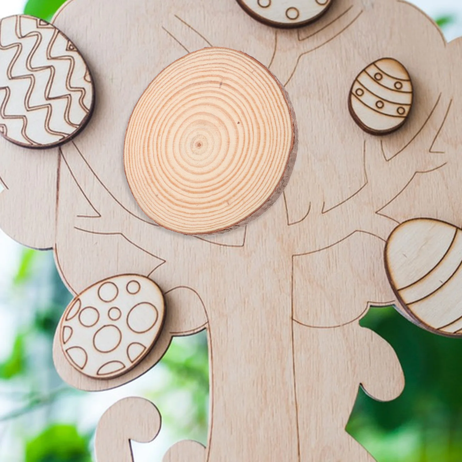 

12Pcs Unfinished Natural Wood Slices DIY Craft Coasters for Painting and Decoration Wood Slices DIY Crafts Accessory