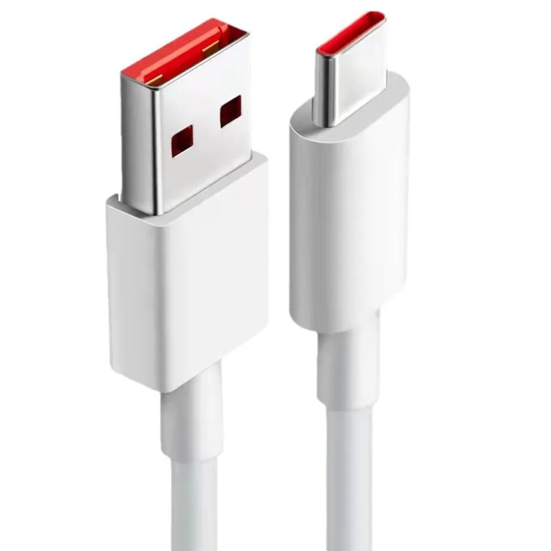 120W Flash Charging Type-C Data Cable Applicable to Xiaomi Redmi Mobile Phones Orange Interface Charging Cable