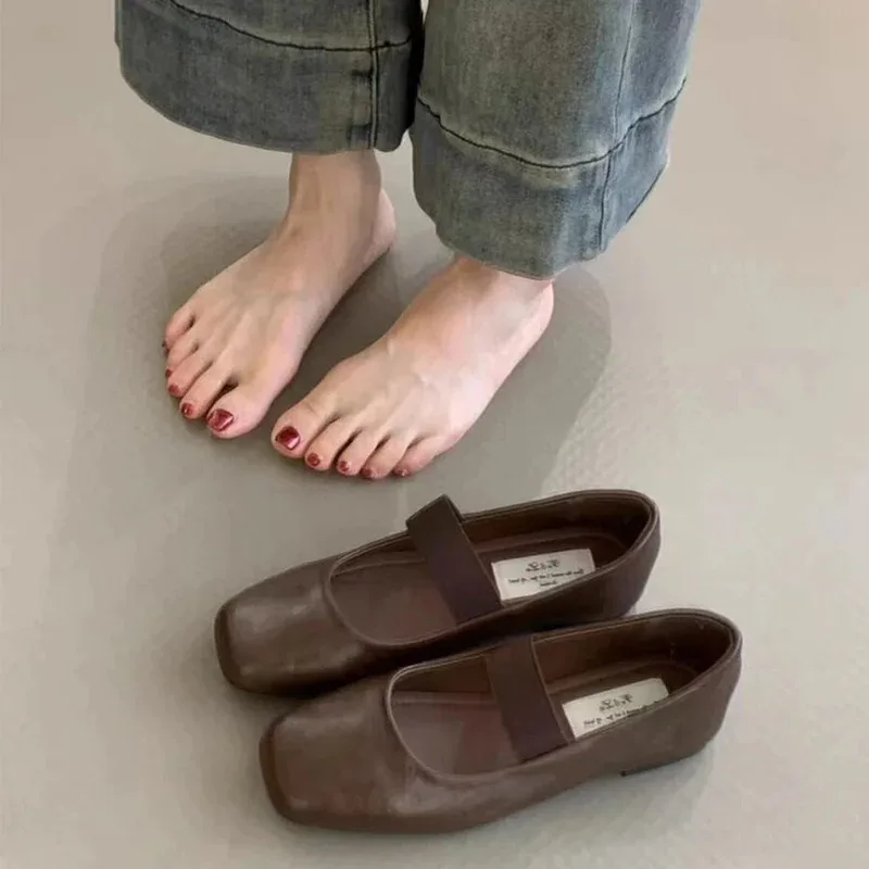 NEU Damen OES Soft Bot Slip-On Faionable mit Röcken Retro Sle Frühling Herbst Saison Flacher Absatz