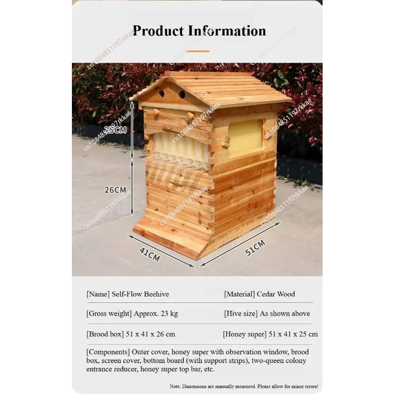 Flow Hive Full Set –Cedar Automatic Honey Harvesting Beekeeping Equipment with Bee Box