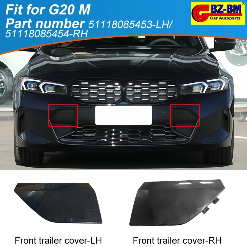 

Front Rear Bumper Trailer Tow Eye Hook Cap Cover For BMW G20 M sport M3 3 Series 51118085453 LH 51118085454 RH 51118075640