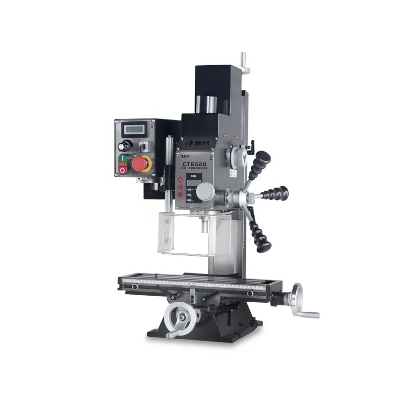 

For Mini Drilling Milling Machine CTGS20 Vertical Benchtop Design With Gear Motor Bearing Gearbox PLC-Core Components Made In Ch