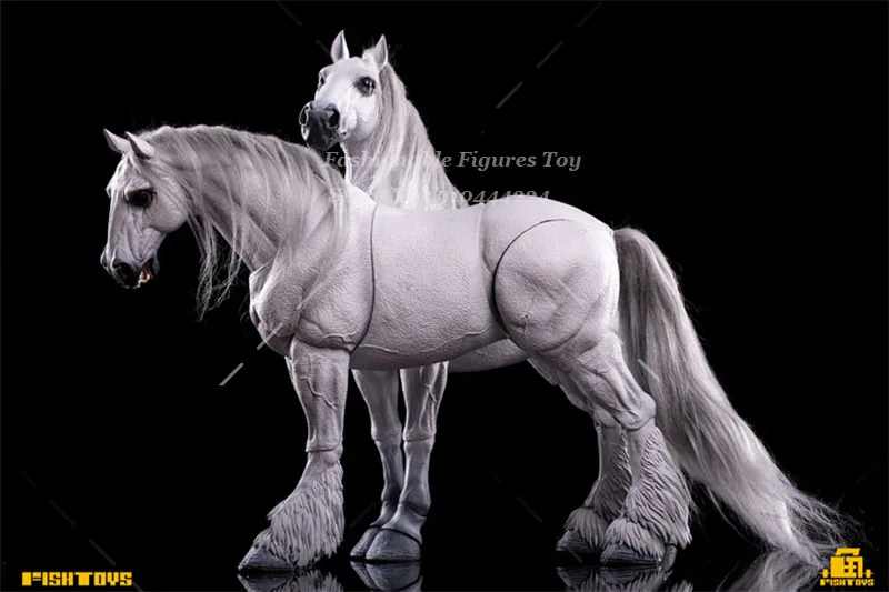 FishToys D20 Studio 1/12 Scale Horse Wilderness Series Anime Battle Puppet Series 6Inch Action Figure Animal Simulation Model