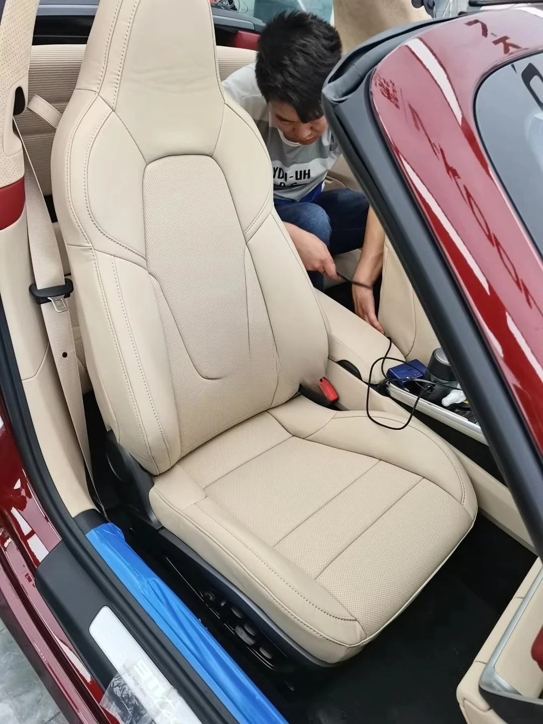 أغطية جلد المقعد لـ Por Panamera/911/718/Cayenne/Boxster | دعم التخصيص الشخصي #3