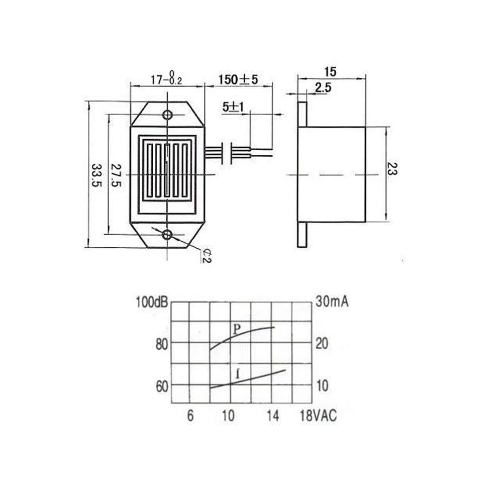DC 12V Mini 2315 Mechanical Active Buzzer Alarm Loud 85dB Electronic Constant Tone 400Hz
